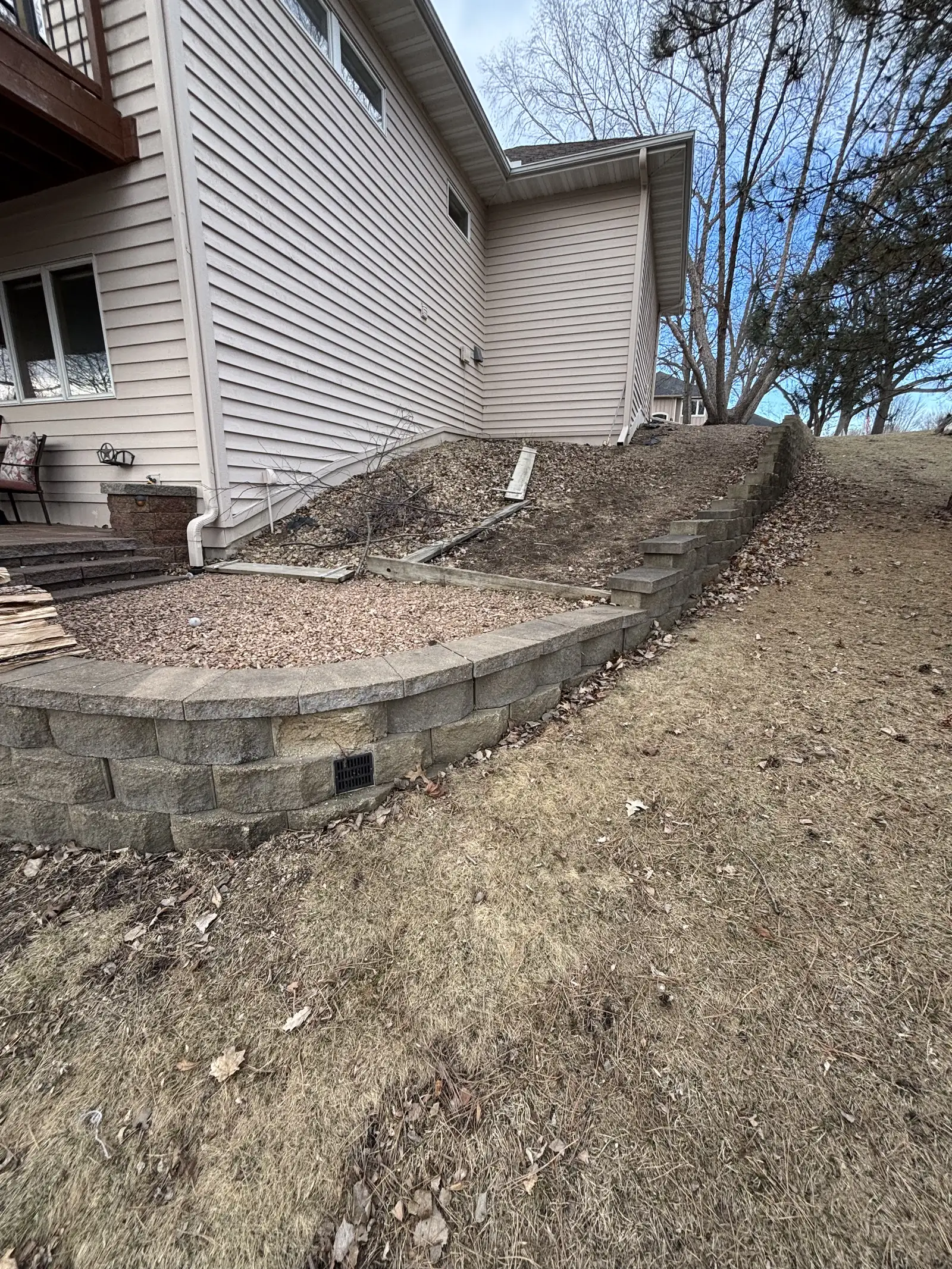 Retaining Wall & Staircase project photo — eden prairie retaining wall 22