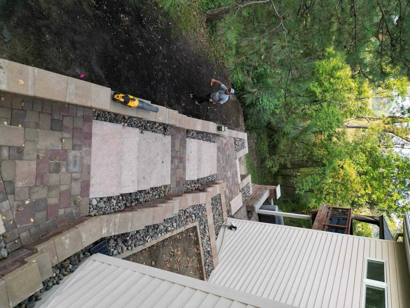 Shoreline stabilization project on a Tonka Bay waterfront property