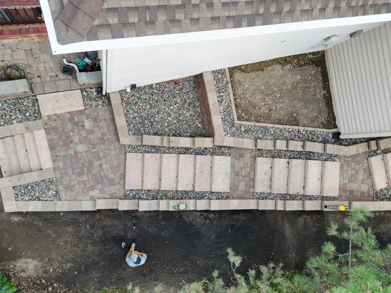 Retaining wall installation in Maple Grove neighborhood