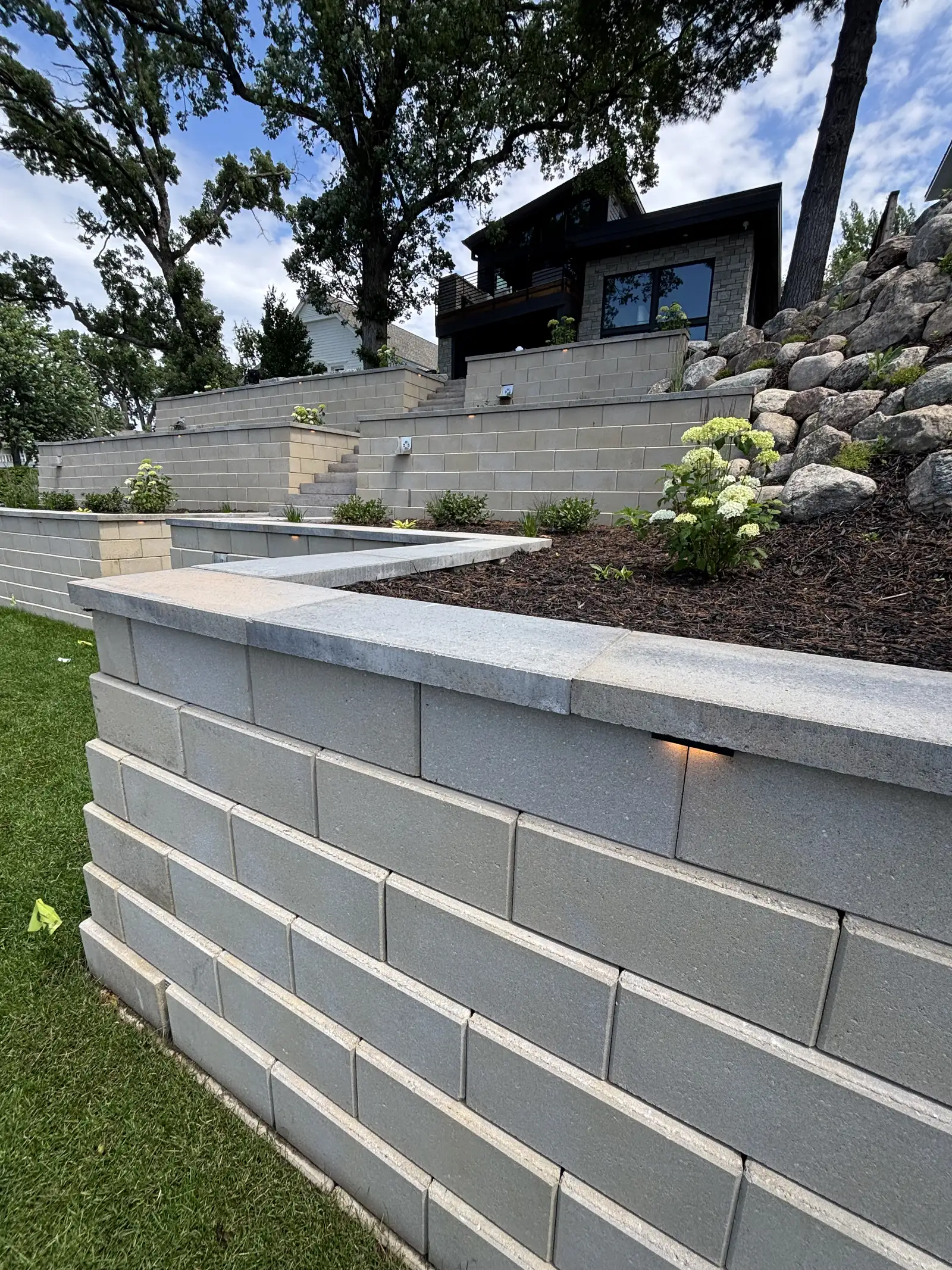 Completed landscape project by Lifecycle Outdoor Services in the Lake Minnetonka area