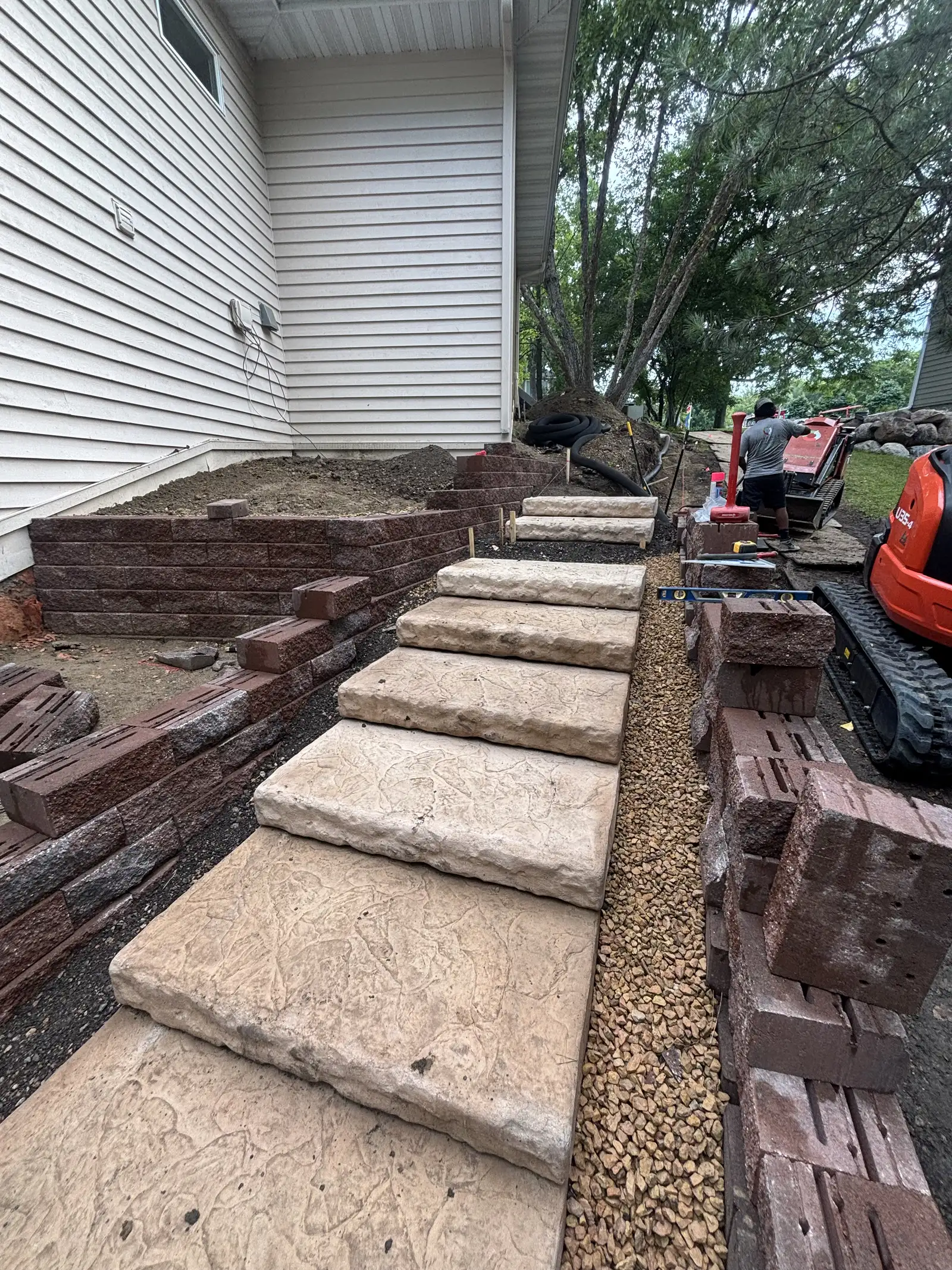 Landscape project in progress by Lifecycle Outdoor Services