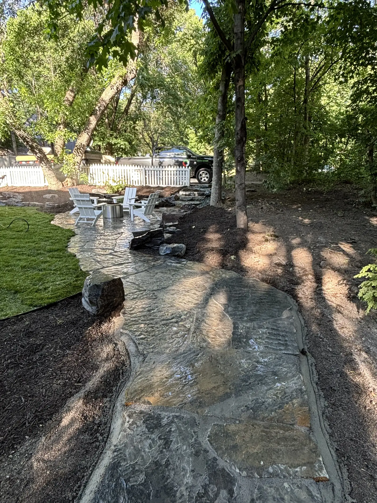 Rocky Mountain outcropping staircase — one-of-a-kind natural stone feature in Greenwood, MN