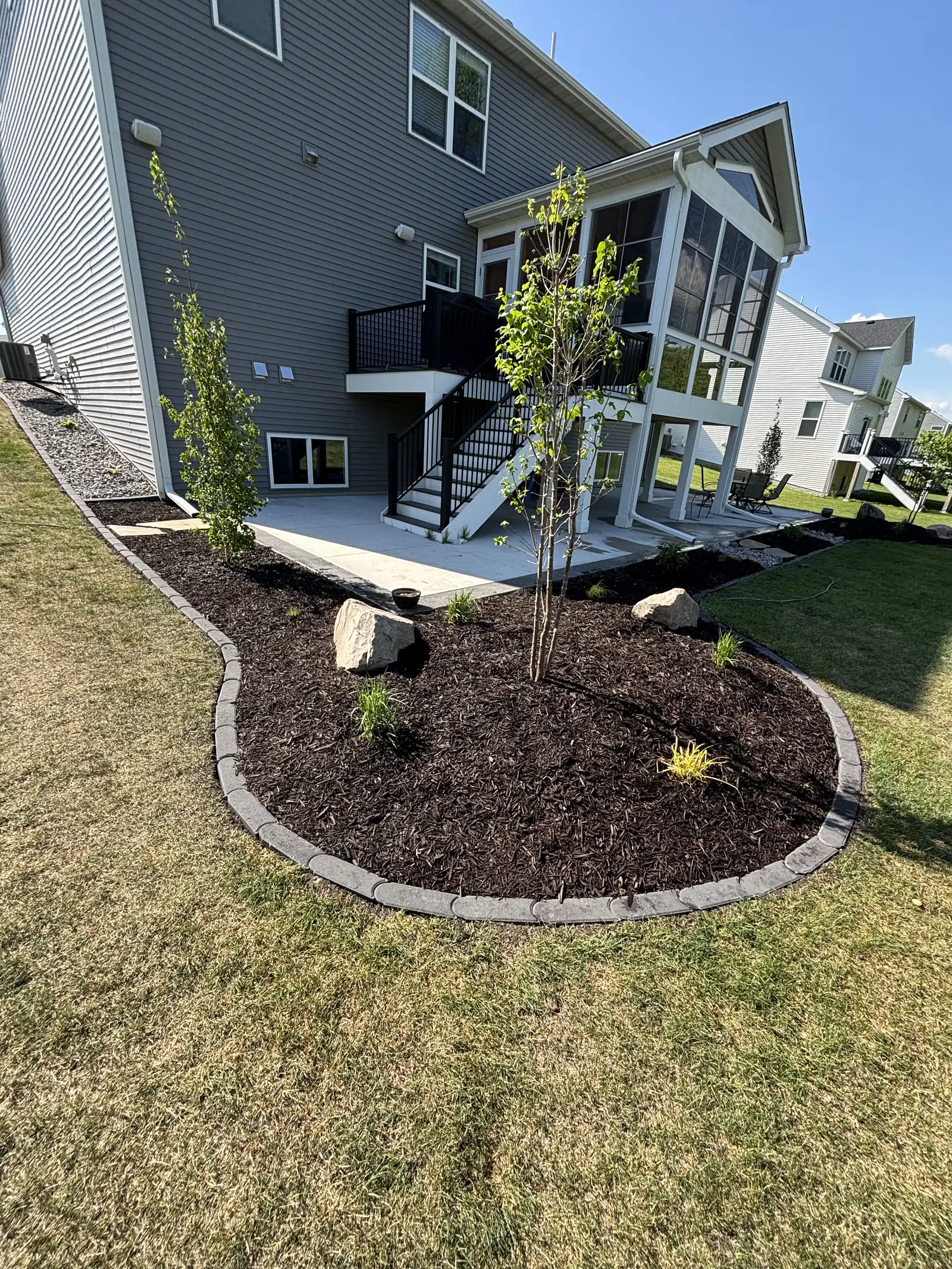 Medina landscape design — completed backyard