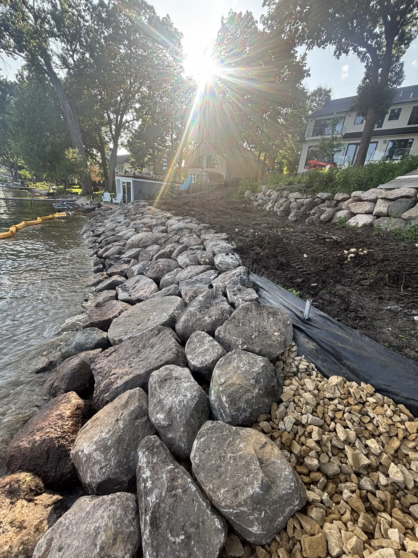 Lake Minnetonka Shoreline Rip Rap Rebuild project photo — orono riprap rebuild 11